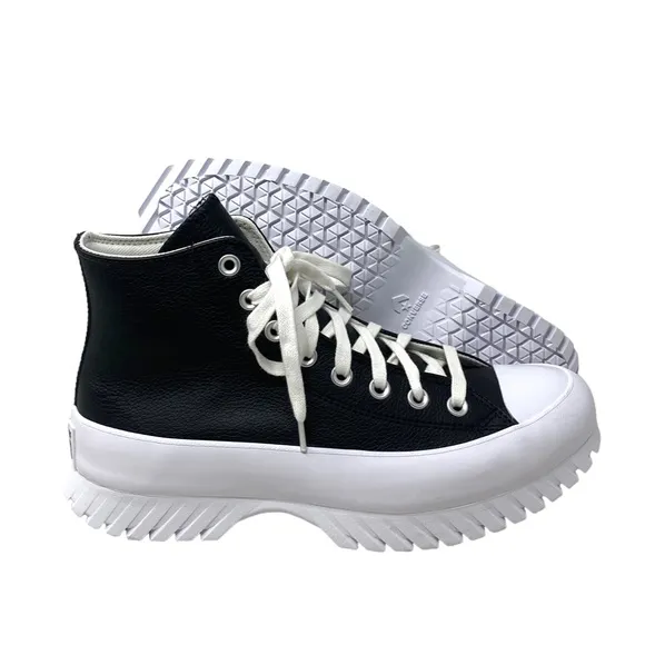 Converse Chuck Lugged 2.0 Sneakers High Women's Size Leather Black Shoes A03704C