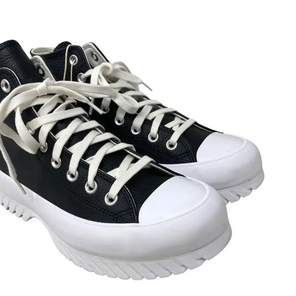 Converse Chuck Lugged 2.0 Sneakers High Women's Size Leather Black Shoes A03704C