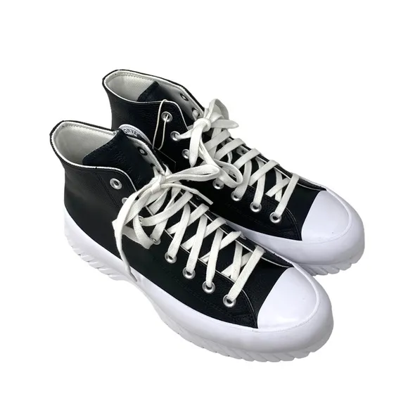 Converse Chuck Lugged 2.0 Sneakers High Women's Size Leather Black Shoes A03704C