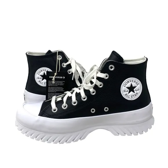 Converse Chuck Lugged 2.0 Sneakers High Women's Size Leather Black Shoes A03704C
