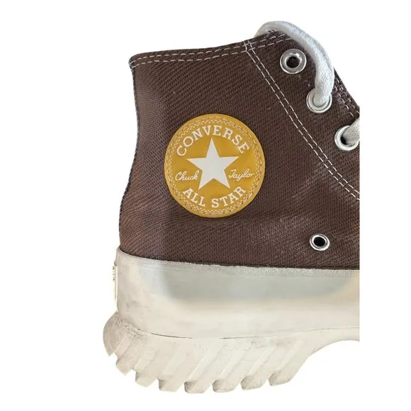 Converse Chuck Taylor All Star Lugged 2.0 Platform Denim Womens 9 Mens 7 Brown