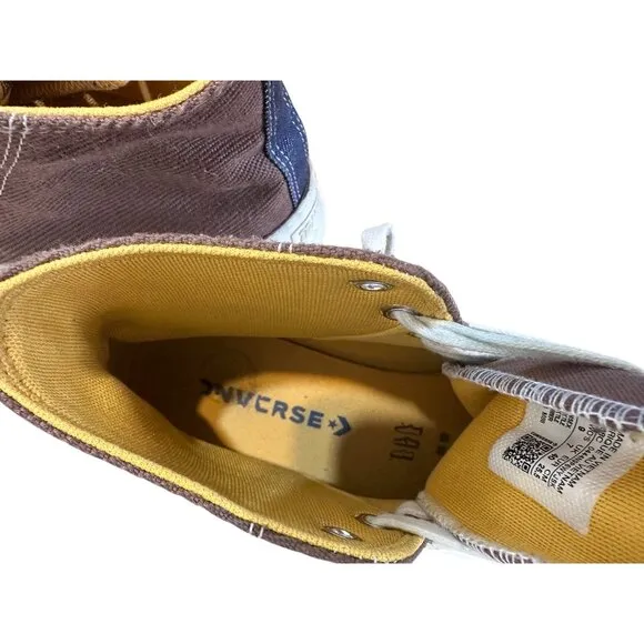 Converse Chuck Taylor All Star Lugged 2.0 Platform Denim Womens 9 Mens 7 Brown