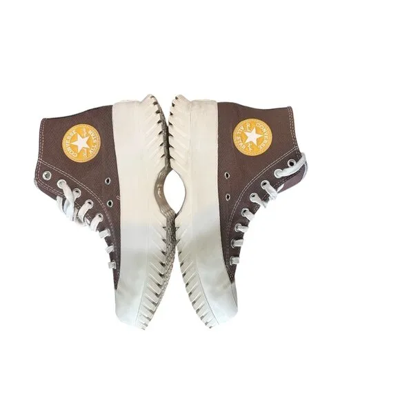 Converse Chuck Taylor All Star Lugged 2.0 Platform Denim Womens 9 Mens 7 Brown