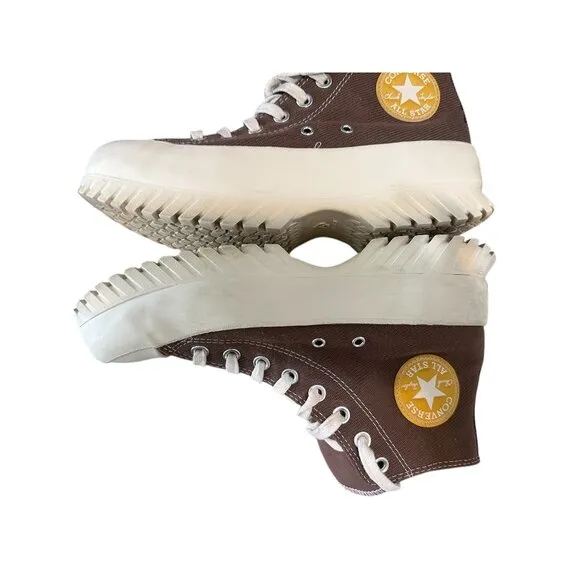 Converse Chuck Taylor All Star Lugged 2.0 Platform Denim Womens 9 Mens 7 Brown