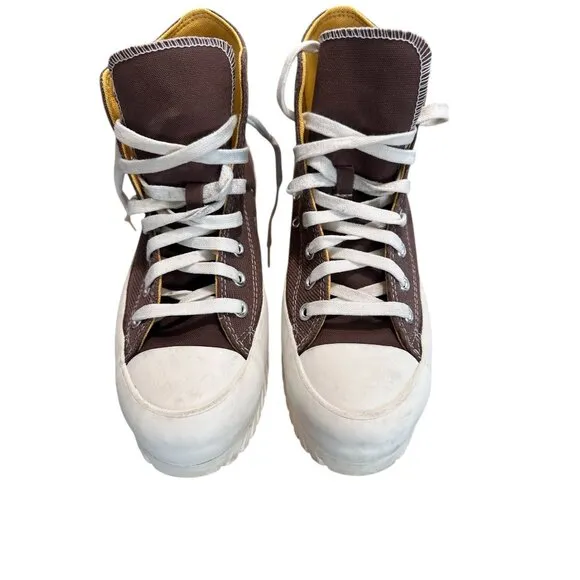 Converse Chuck Taylor All Star Lugged 2.0 Platform Denim Womens 9 Mens 7 Brown