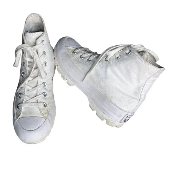 CONVERSE Chuck Taylor High Tops Sneakers Lugged Sole White Womens Size 7