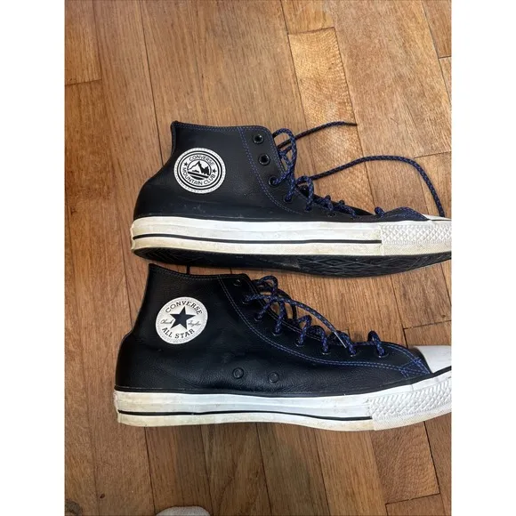 Converse Chuck Taylor Men's 13 Sneakers Black Leather Hi Mountain Club 165959C