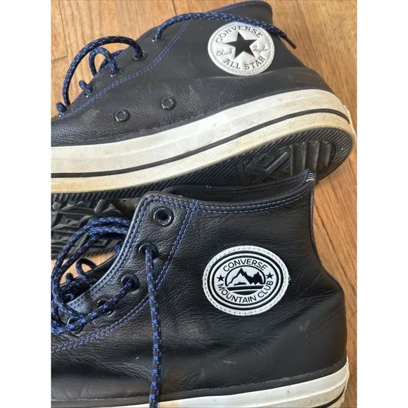 Converse Chuck Taylor Men's 13 Sneakers Black Leather Hi Mountain Club 165959C