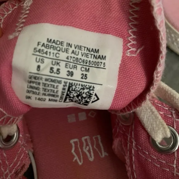 Converse Pink Sandals Sneakers size 8