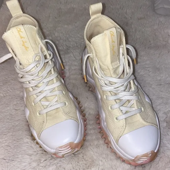 Converse Run Star Motion CX sneakers in marbled light yellow 7.5