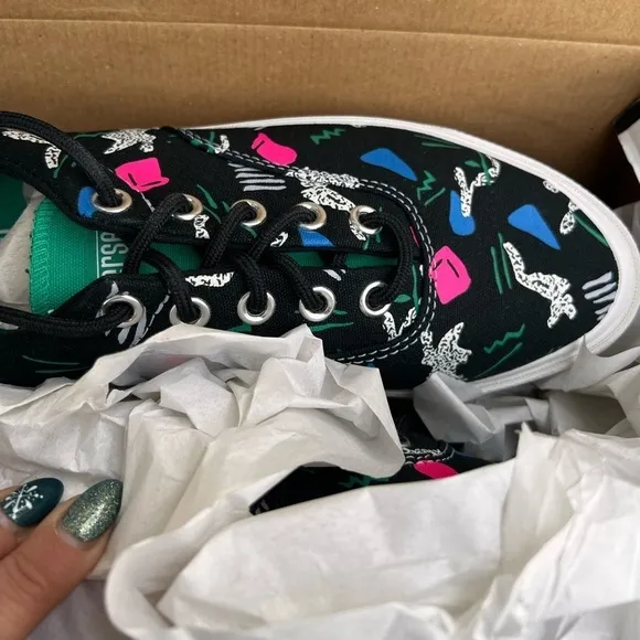 Converse Sneakers New 80s Print Skid Grip Graphic Allover Print Shoes Retro wbox