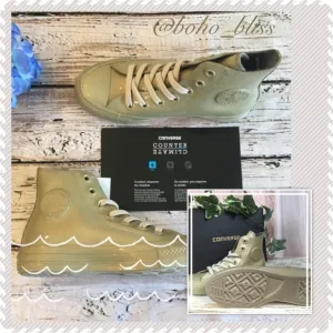 CONVERSE | Women’s Gold Rubber High Top Sneakers NEW