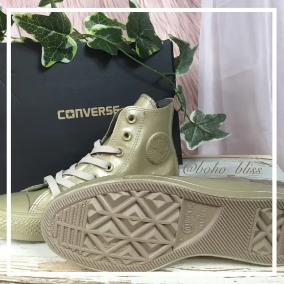 CONVERSE | Women’s Gold Rubber High Top Sneakers NEW