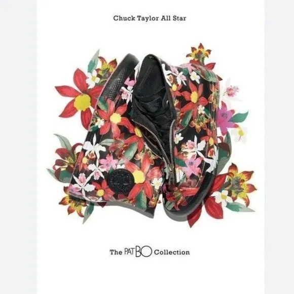 Converse X PatBo Chuck Taylor All Star Shroud Black Colorful Floral Hi Sneakers