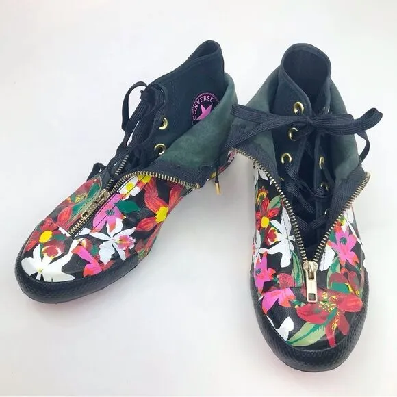 Converse X PatBo Chuck Taylor All Star Shroud Black Colorful Floral Hi Sneakers