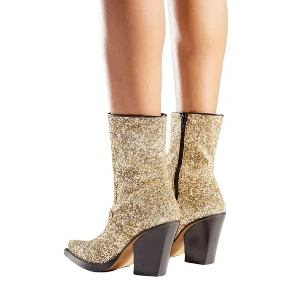 Cooperative Urban Outfitters Shania Glitter Cowboy Boots Size 37 (6.5)