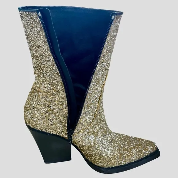Cooperative Urban Outfitters Shania Glitter Cowboy Boots Size 37 (6.5)