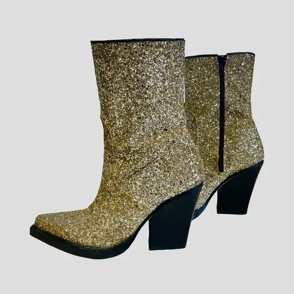Cooperative Urban Outfitters Shania Glitter Cowboy Boots Size 37 (6.5)