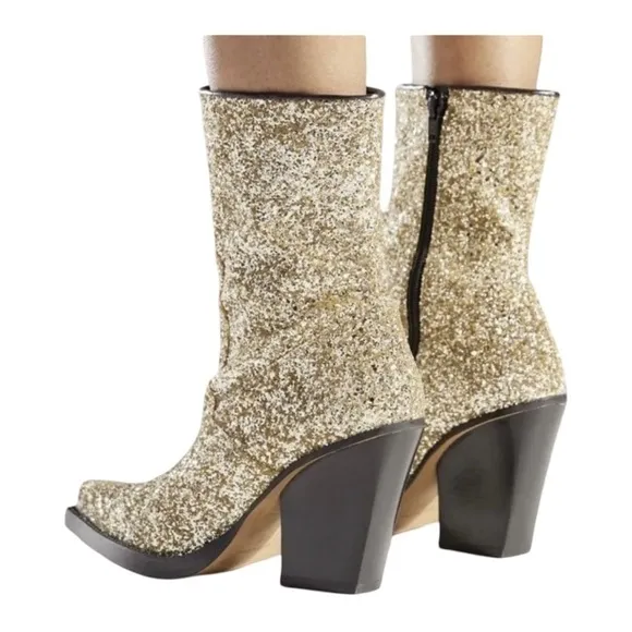 Cooperative Urban Outfitters Shania Glitter Cowboy Boots Size 37 (6.5)