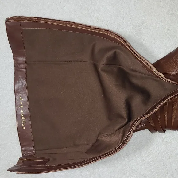 Copper Key Howdy Brown Wide Calf Boots Size 7.5