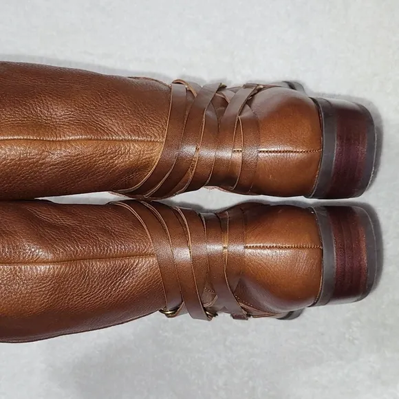 Copper Key Howdy Brown Wide Calf Boots Size 7.5