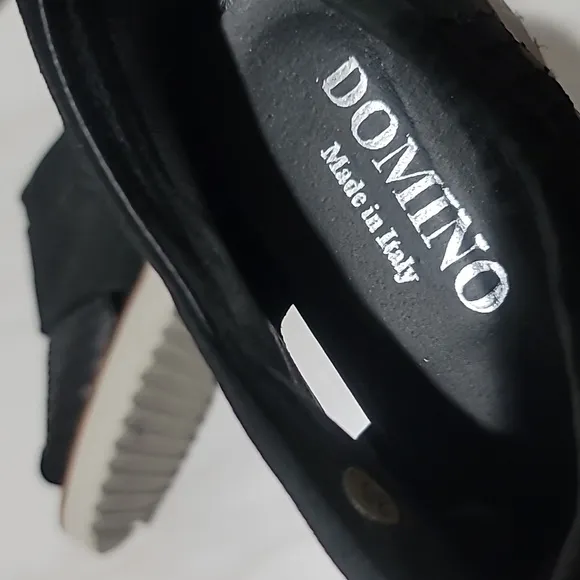 COPY - BLACK ITALIAN LEATHER PLATFORM SANDALS SUEDE OPEN TOE ZIP BACK ANKLE SHO…
