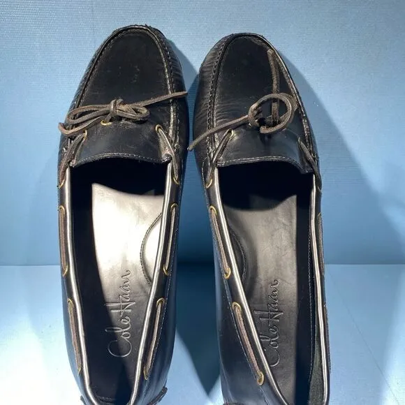 COPY - Cole Haan Gunnison II Mens 11 D Driving Loafers Black Moc Toe Casual Lac…