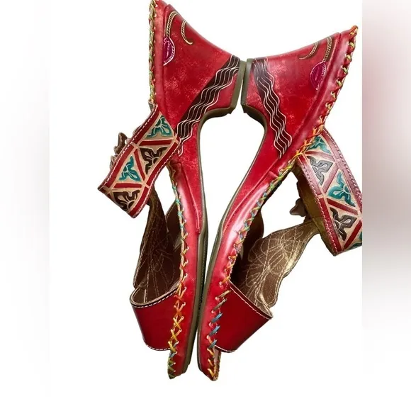 Corkys Elite Navajo Multicolor Open ToeHeeled Sandals