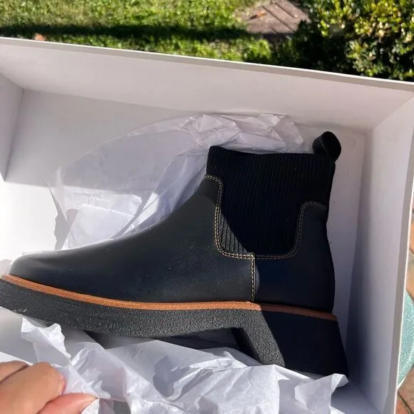 COS Chunky Pull On Leather Boots NIB