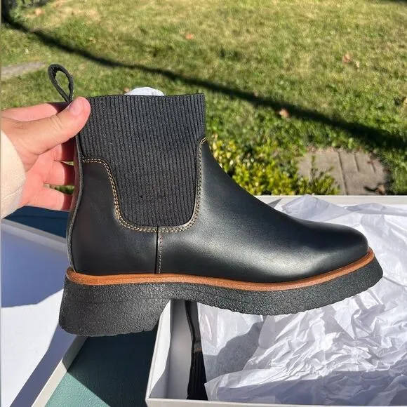 COS Chunky Pull On Leather Boots NIB