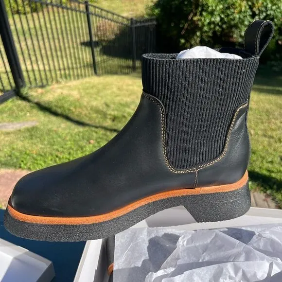 COS Chunky Pull On Leather Boots NIB