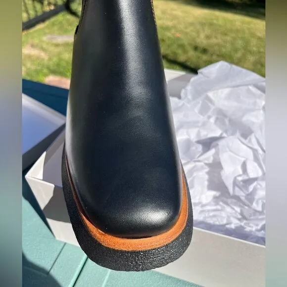 COS Chunky Pull On Leather Boots NIB