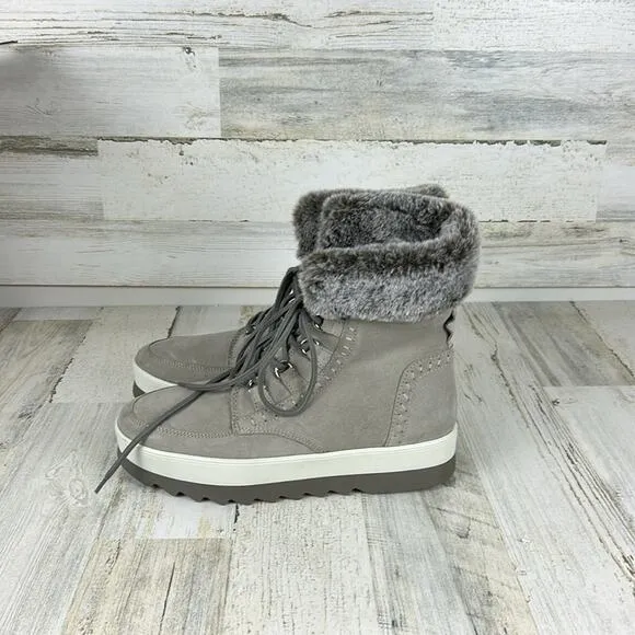 Cougar Vanetta gray Suede waterproof winter ankle boots womens  new