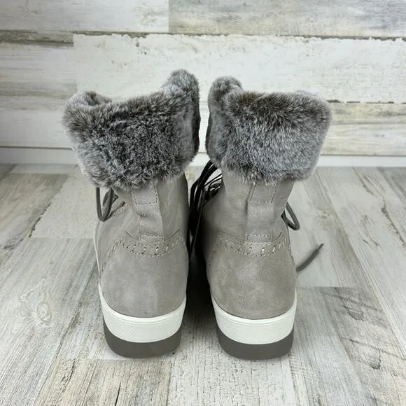 Cougar Vanetta gray Suede waterproof winter ankle boots womens  new