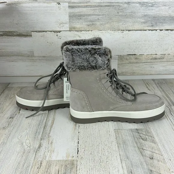 Cougar Vanetta gray Suede waterproof winter ankle boots womens  new