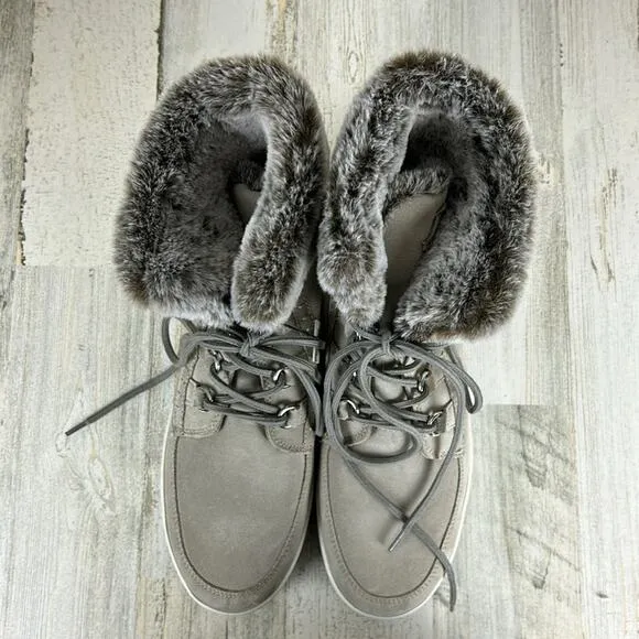Cougar Vanetta gray Suede waterproof winter ankle boots womens  new