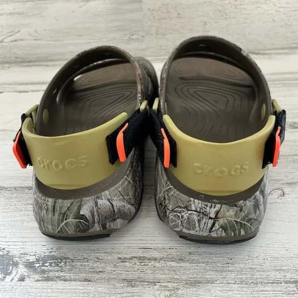 CROCS Men’s Size 12 Realtree X All Terrain Slip On Open Toe Camo Sandals NWOT