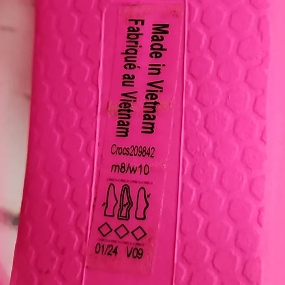 Crocs Sandals Womens 10 Pink‎ Mega Crush Triple Strap Platform Slip On 209842