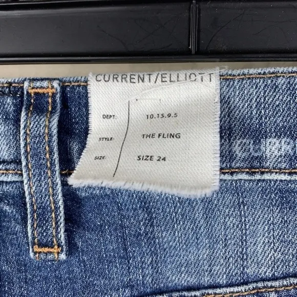 Current Elliot The Fling distressed slim bf  jean