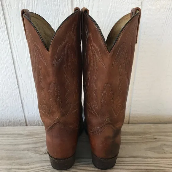 Dan Post Marlboro Mens Hazelnut Brown Leather Cowboy Western Boots 9.5 D P2551