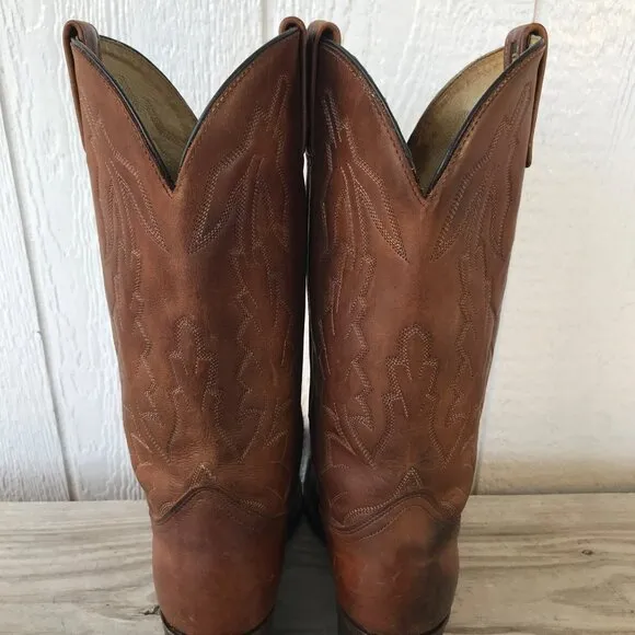 Dan Post Marlboro Mens Hazelnut Brown Leather Cowboy Western Boots 9.5 D P2551