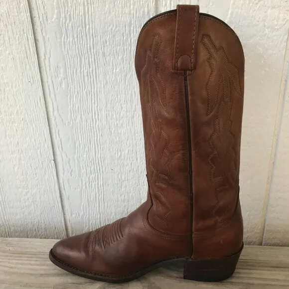 Dan Post Marlboro Mens Hazelnut Brown Leather Cowboy Western Boots 9.5 D P2551