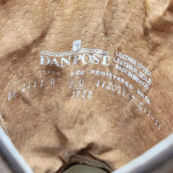 Dan Post Boots DP2111R Milwaukee Round Toe Cowboy Mid Calf Brown Men’s Western