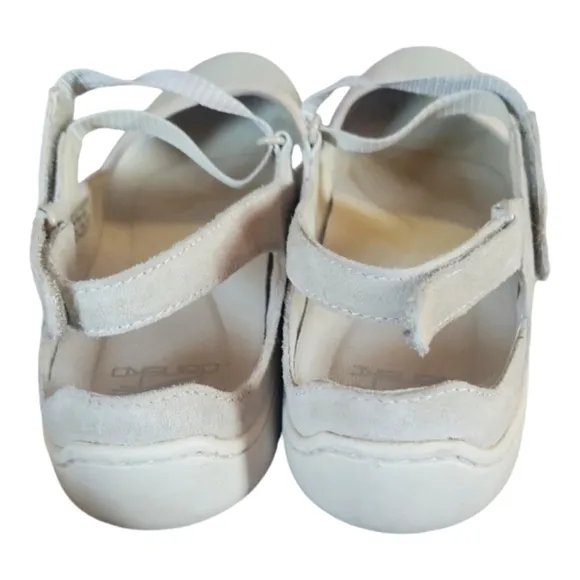 Dansko Reann  Mary Jane Gray Suede Sporty Mesh Open Back Shoes Sandals Size 40