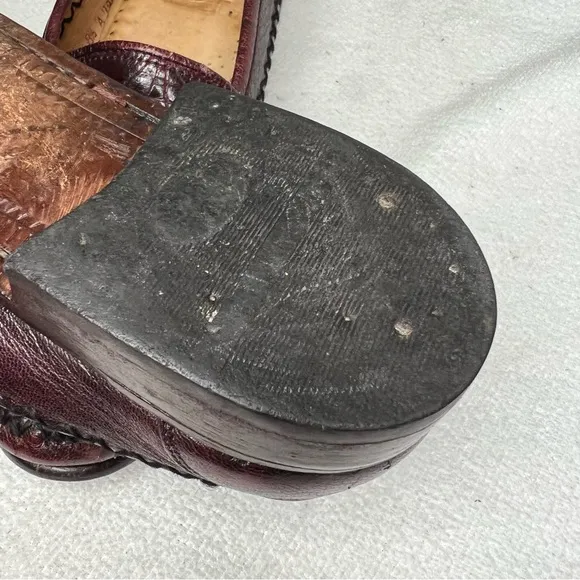 David Eden Genuine Alligator Leather Penny Loafers Dress Shoes Size 8.5 A