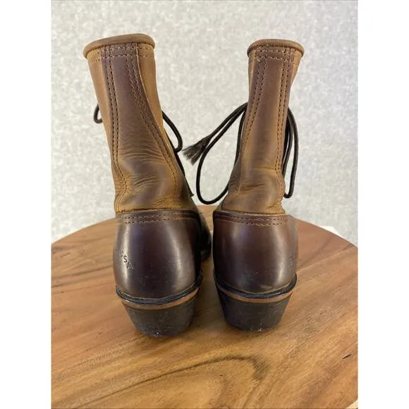DD Tuff Boots Womens 6 Brown Leather Lace Up Western Steampunk Coastal Cowgirl
