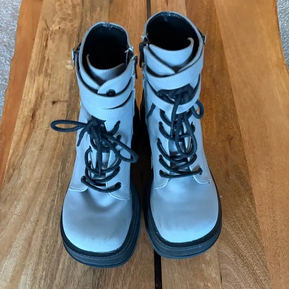 Demonia shaker 52 reflective Platform Boots with Chunky Soles