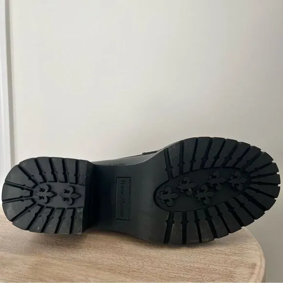 Desma Platform Lug Sole Penny Loafers Size 9 in Black NWOB