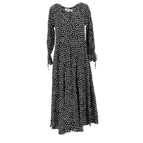 Diane Von Furstenberg Imogen Maxi Dress in Black Viscose