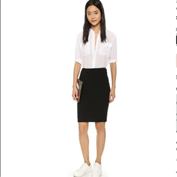 Diane von Furstenberg NEW pencil skirt navy blue &quot;New Koto&quot; jersey knit size 6